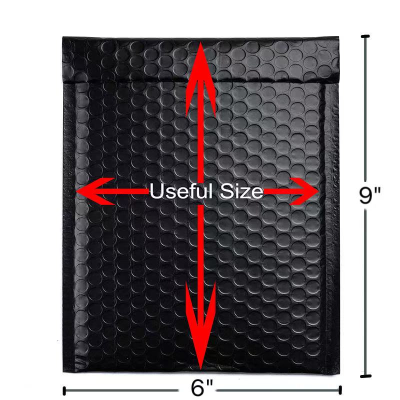 CH 100pcs 6x10 Inch Poly Bubble Mailers Waterproof Envelopes Shipping Envelopes Bags Black Padded Bubble Envelopes for Shipping/Packaging/Mailing Self Seal