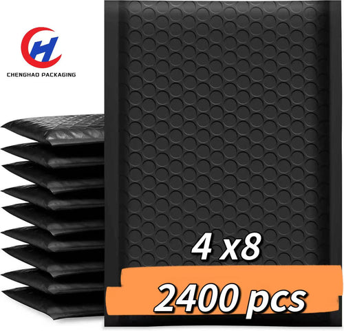 CH Pack Black bubble Mailer 4 x8 inch 2400pcs water proof envelopes wholesale Bulk Pack
